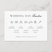 Classy Eenvoudige Bruiloft Dag Tijdlijn Orde van E Informatiekaartje (Voorkant)