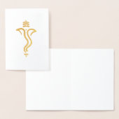 Classy eenvoudige Ganesha/Indiase God bruiloft Folie Kaarten (Display)