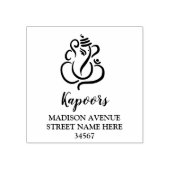 Classy Eenvoudige Ganesha/Indiase God Bruiloft Rub Rubberstempel (Afrduk)