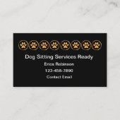 Classy eenvoudige hondenzittende Visitekaartjes (Voorkant)