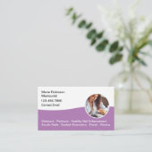 Classy Eenvoudige Manicure Nail Beauty Visitekaart Visitekaartje (Staand voorkant)