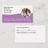 Classy Eenvoudige Manicure Nail Beauty Visitekaart Visitekaartje (Voorkant / Achterkant)