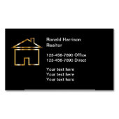 Classy eenvoudige onroerend goed Visitekaartje mag Magnetisch Visitekaartje (Voorkant)