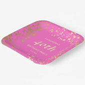 Classy Egypt Gold Sprinkles Roze Verjaardag Papieren Bordje (Gebogen)