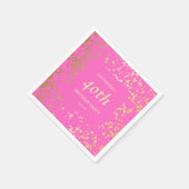 Classy Egypt Gold Sprinkles Roze Verjaardag Servet (Hoek)
