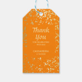 Classy Egypt Gold Sprinkles Sinaasappel Dank u Cadeaulabel (Voorkant)