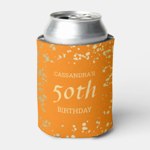 Classy Egypt Gold Sprinkles Sinaasappel Verjaardag Blikjeskoeler