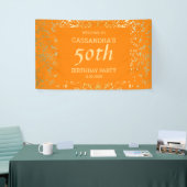 Classy Egypt Gold Sprinkles Sinaasappel Verjaardag Spandoek (Beurs)