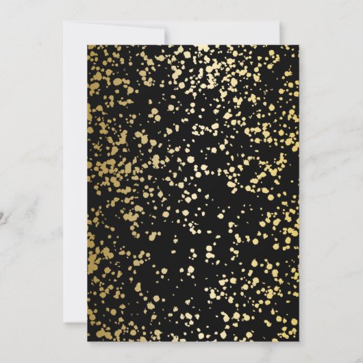 Classy Egypt Gold Sprinkles Zwart Verjaardag Kaart (Achterkant)