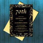 Classy Egypt Gold Sprinkles Zwart Verjaardag Kaart