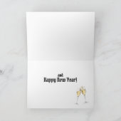 Classy Elegance Gold Shine Stars Christmas Tree Bedankkaart (Binnen)