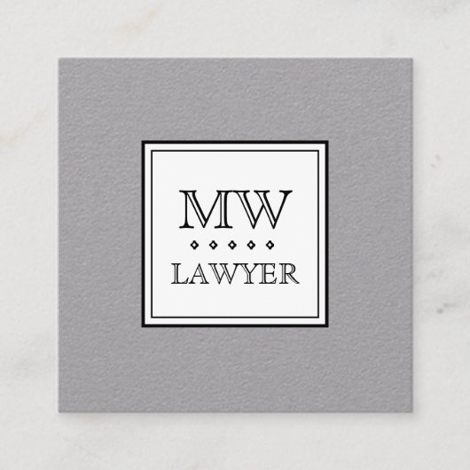 Classy elegance name logo stijl vierkante visitekaartje (Voorkant)