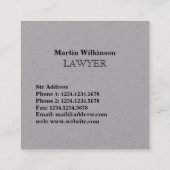 Classy elegance name logo stijl vierkante visitekaartje (Achterkant)