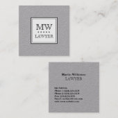 Classy elegance name logo stijl vierkante visitekaartje (Voorkant / Achterkant)