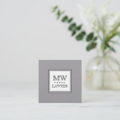 Classy elegance name logo stijl vierkante visitekaartje (Staand voorkant)