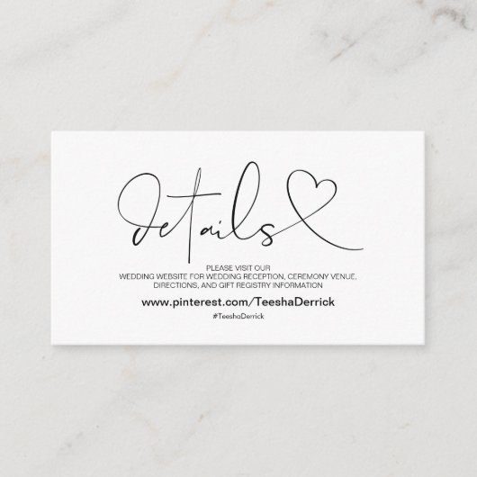 Classy Elegance Website Details Behuizing Kaart (Voorkant)