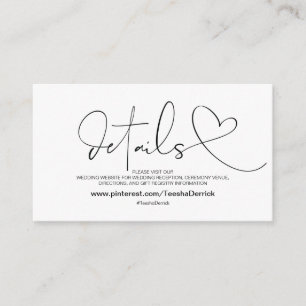 Classy Elegance-website - Versluitingskaart Informatiekaartje