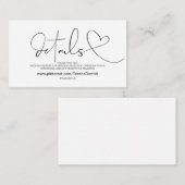 Classy Elegance-website - Versluitingskaart Informatiekaartje (Voorkant / Achterkant)