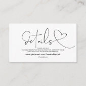 Classy Elegance-website - Versluitingskaart Informatiekaartje (Voorkant)