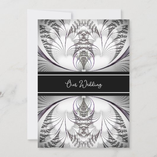 Classy Elegance Wedding Invitation Kaart (Achterkant)