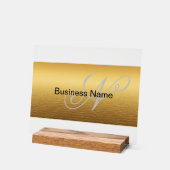 Classy Elegant aangepaste naam Acryl Bord (Hoek)