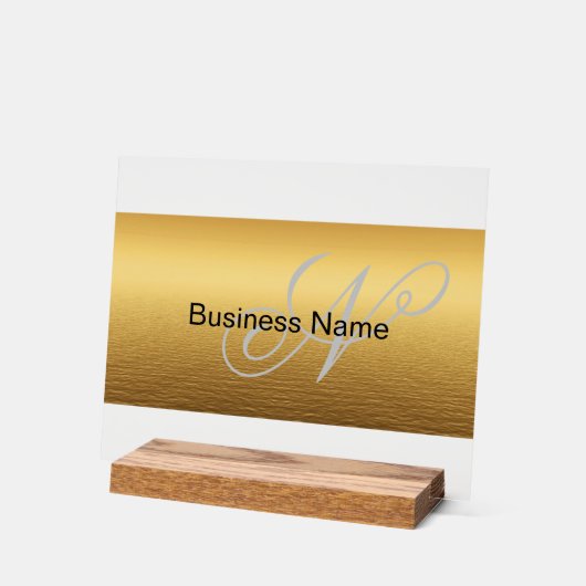 Classy Elegant aangepaste naam Acryl Bord (Hoek)