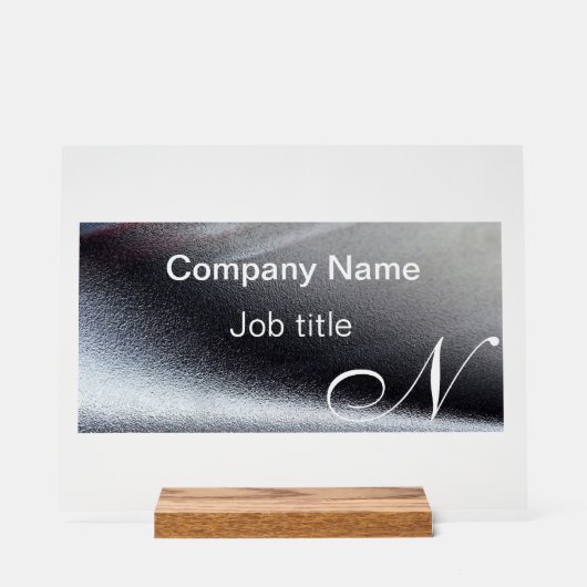 Classy Elegant aangepaste naam Acryl Bord (Voorkant)