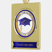 Classy Elegant Afstudeerder Pet School Afstuderen  Verguld Banner Ornament (Links)