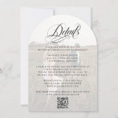 Classy Elegant alles in één QR Code Arch bruiloft Kaart (Achterkant)