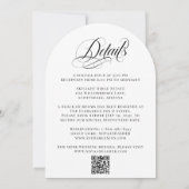 Classy Elegant alles in één QR Code Arch bruiloft Kaart (Achterkant)
