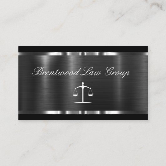 Classy Elegant Attorney Business Cards Design Visitekaartje (Voorkant)