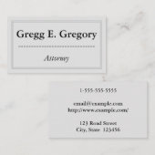 Classy & Elegant Attorney Visitekaartje (Voorkant / Achterkant)