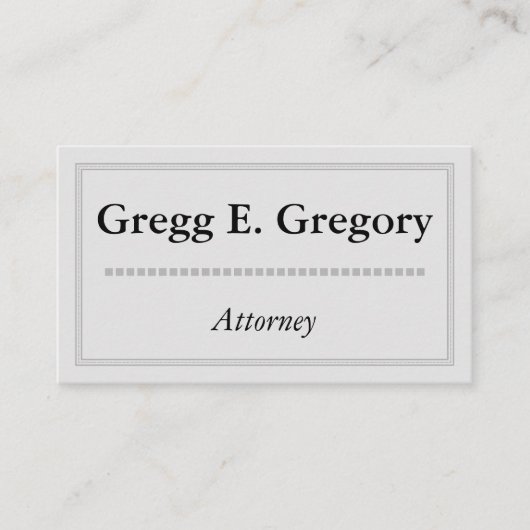 Classy & Elegant Attorney Visitekaartje (Voorkant)