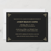 Classy Elegant Black 2013 Afstuderen Photo Invite Kaart (Achterkant)
