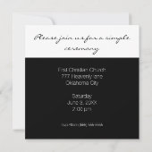 Classy Elegant Black and White Minimal Wedding Inv Kaart (Achterkant)