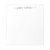 Classy Elegant Black Grey Feminine Girly Script Notitieblok (Voorkant)