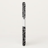 Classy Elegant Black White Damask Fancy Scroll Case-Mate iPhone Case (Achterkant/links)