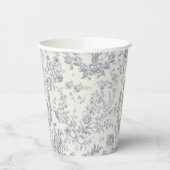 Classy Elegant Blue Beige Equestrian Toile Papieren Bekers (Links)