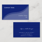 Classy Elegant Blue Professional Visitekaartje (Voorkant / Achterkant)