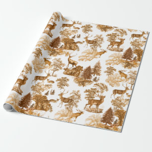 Classy Elegant  Brown Deer in Woodland Cadeaupapier