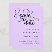 Classy Elegant bruiloft save the date Uitnodiging (Voorkant / Achterkant)