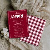 Classy Elegant Burgundy That's Amore Bridal Shower Kaart