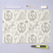 Classy Elegant Chic Beige Equestrian Toile Tissuepapier (Craft)