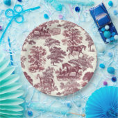 Classy Elegant Chic Bourgondische paarden Country  Papieren Bordje (Feest)