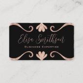 Classy Elegant Chic Luxury Feminine Pink en Black Visitekaartje (Voorkant)