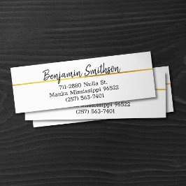 Classy Elegant Chic Modern Faux Gold Luxury Custom Mini Visitekaartje