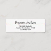 Classy Elegant Chic Modern Faux Gold Luxury Custom Mini Visitekaartje (Voorkant)