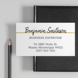 Classy Elegant Chic Modern Faux Gold Luxury Custom Visitekaartje