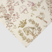 Classy Elegant Chic Roze Goud Equestrian Toile Tissuepapier (Detail)