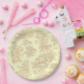 Classy Elegant Chique Paarden Teile Beige Cream Papieren Bordje (Feest)